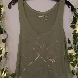 American Eagle Olive Green Top